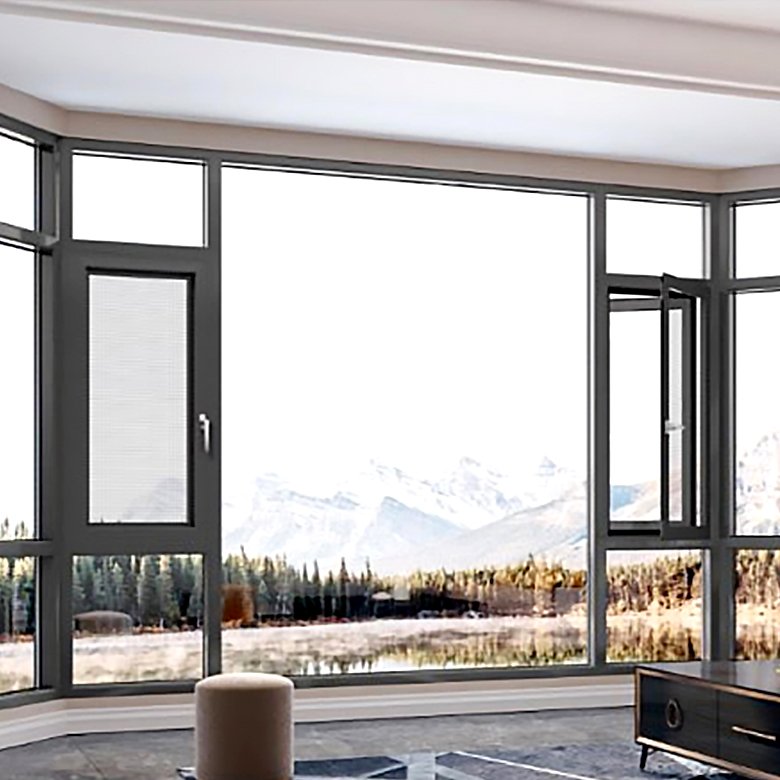 PQ120系列 外开网纱一体窗